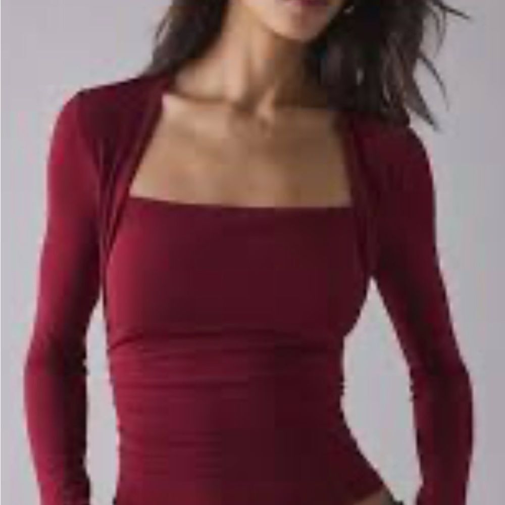 Moda International Victorias Secret Vintage Y2K silk rayon burgundy top size XS